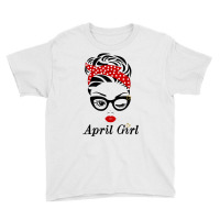 Women April Girl Birthday Born In April Girl Face Wink Eye Youth Tee | Artistshot