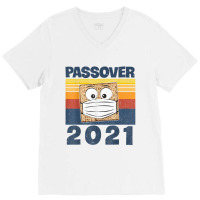 Passover 2021 Matzo Dabbing Seder Jewish Family V-neck Tee | Artistshot