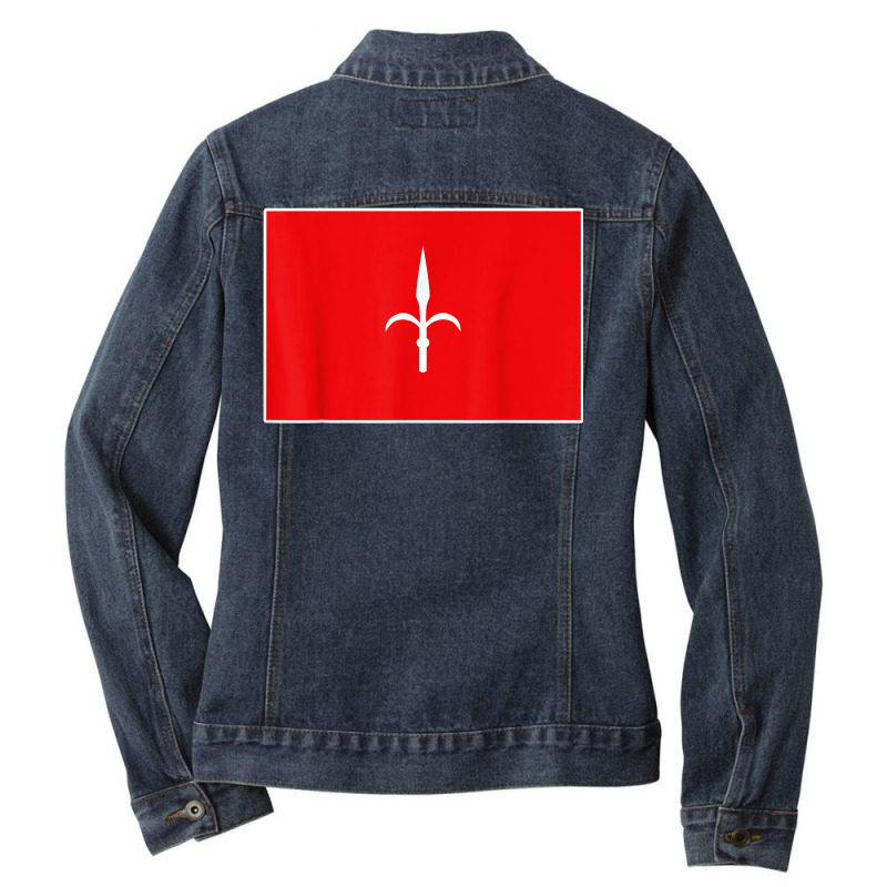 Trieste Tee Flag Souvenir Gift National Pride T Shirt Ladies Denim Jacket by ReagerAero | Artistshot