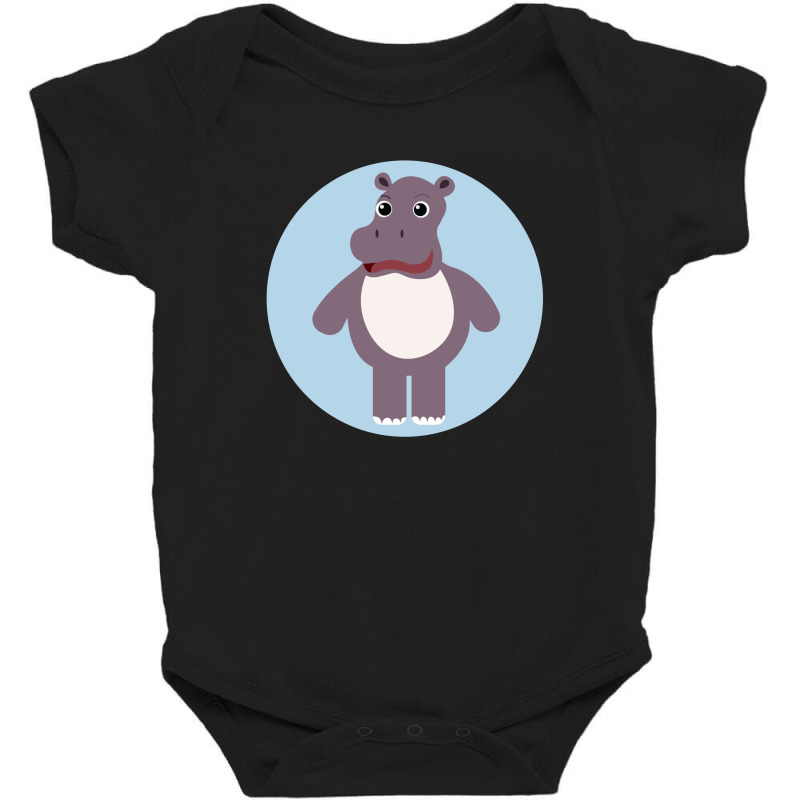 Animal Aset - Hippopotamus Character Baby Bodysuit by vasu4christ | Artistshot