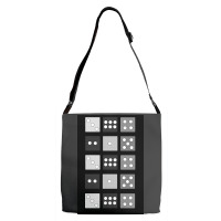 Box Pattern Black Adjustable Strap Totes | Artistshot