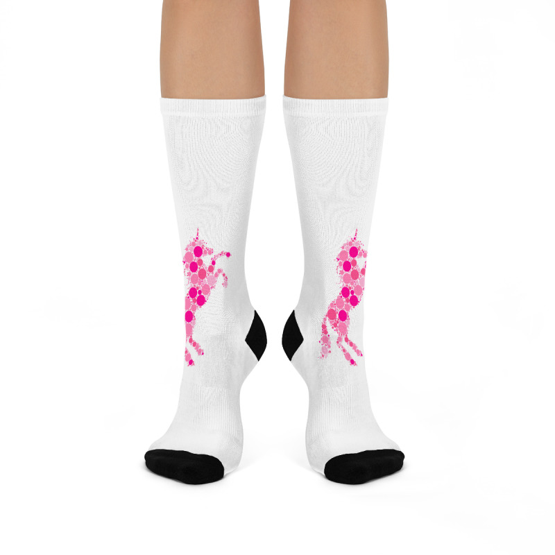 Pink Polka Dot Unicorn International Dot Day Crew Socks By Thutrang92 ...