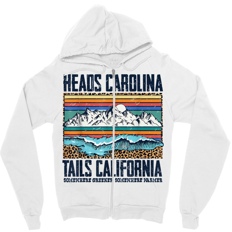 Vintage Heads Carolina Tail California Summer Beach Paradise T Shirt Zipper Hoodie by ReagerAero | Artistshot