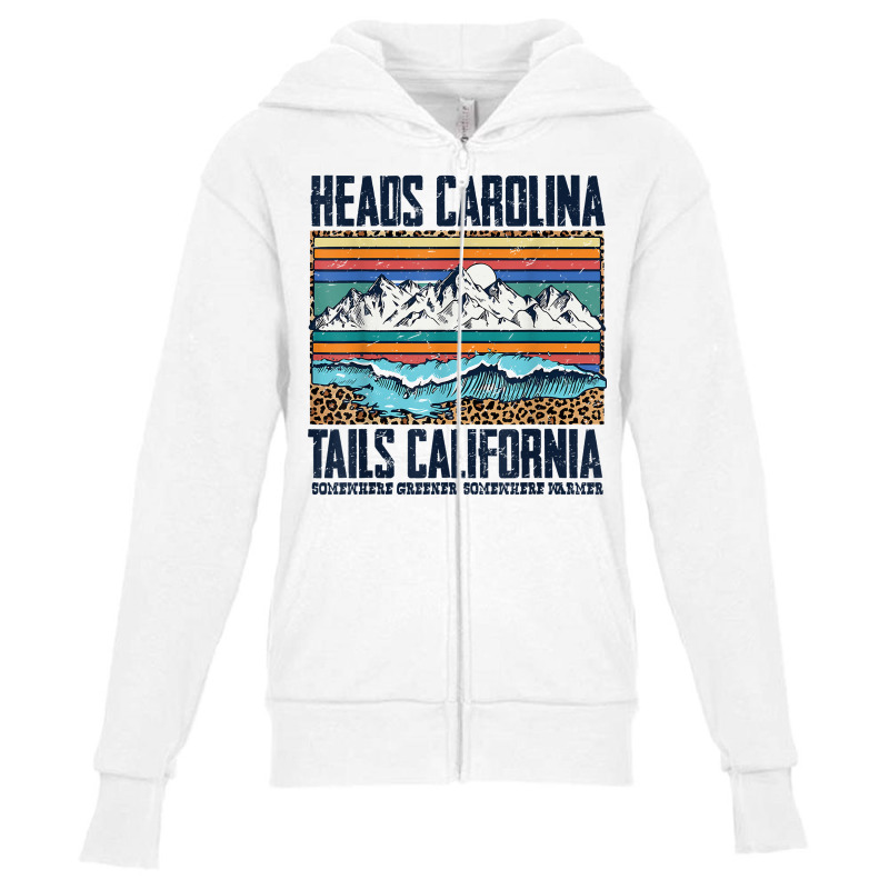 Vintage Heads Carolina Tail California Summer Beach Paradise T Shirt Youth Zipper Hoodie by ReagerAero | Artistshot