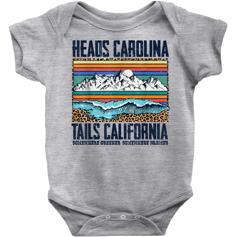 Vintage Heads Carolina Tail California Summer Beach Paradise T Shirt Baby Bodysuit by ReagerAero | Artistshot