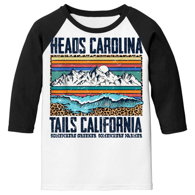 Vintage Heads Carolina Tail California Summer Beach Paradise T Shirt Youth 3/4 Sleeve by ReagerAero | Artistshot