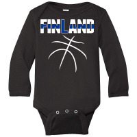 Finland Basketball Lovers Jersey   Finnish Flag Sport Fans T Shirt Long Sleeve Baby Bodysuit | Artistshot