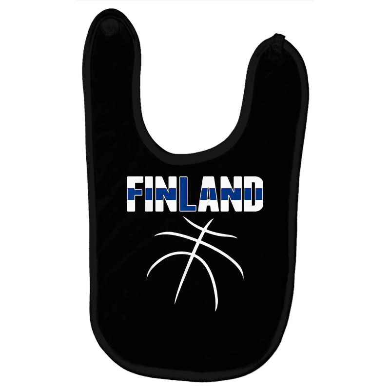 Finland Basketball Lovers Jersey   Finnish Flag Sport Fans T Shirt Baby Bibs by ranmarbunathoo90 | Artistshot