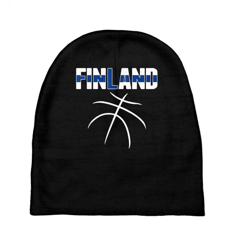 Finland Basketball Lovers Jersey   Finnish Flag Sport Fans T Shirt Baby Beanies by ranmarbunathoo90 | Artistshot