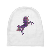 Scotsman Scotland Unicorn Plaid Tartan Day Scottish Unicorn Baby Beanies | Artistshot