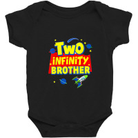 Brother Two Infinity And Beyond Birthday Decoration 2nd Bday Baby Bodysuit | Artistshot