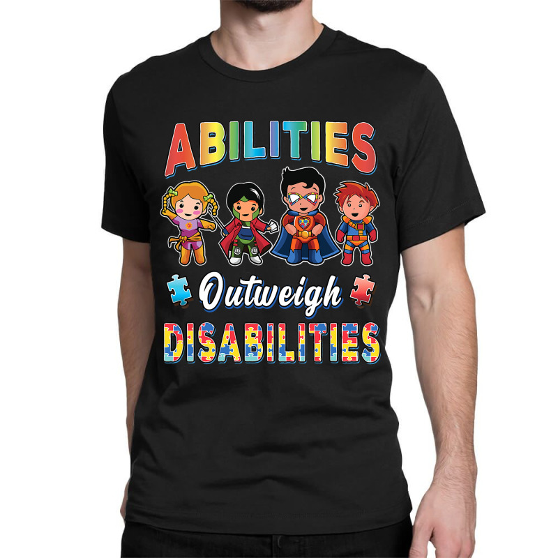 Autism Awareness Boy Abilities Outweigh Disabilities Teacher T Shirt Classic T-shirt by longduong89 | Artistshot