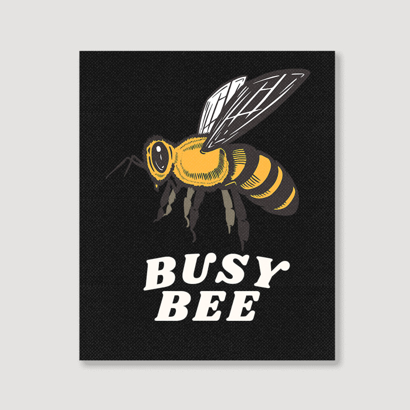 Bee Beekeeper Busy Bee Plant Lover Hipster Bees Queen Garden Gardening Portrait Canvas Print | Artistshot