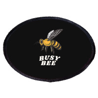 Bee Beekeeper Busy Bee Plant Lover Hipster Bees Queen Garden Gardening Oval Patch | Artistshot