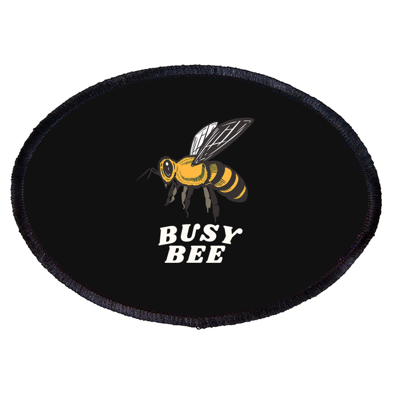 Bee Beekeeper Busy Bee Plant Lover Hipster Bees Queen Garden Gardening Oval Patch | Artistshot