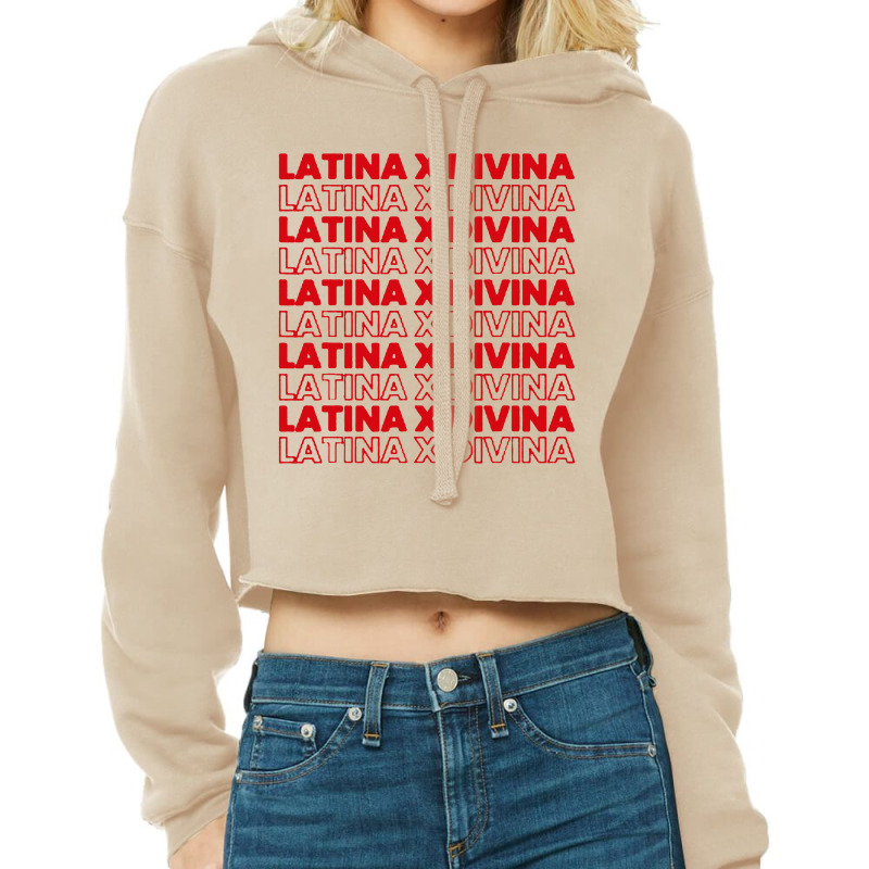 Latin Divine Printed T-shirt Cropped Hoodie by patric9909 | Artistshot