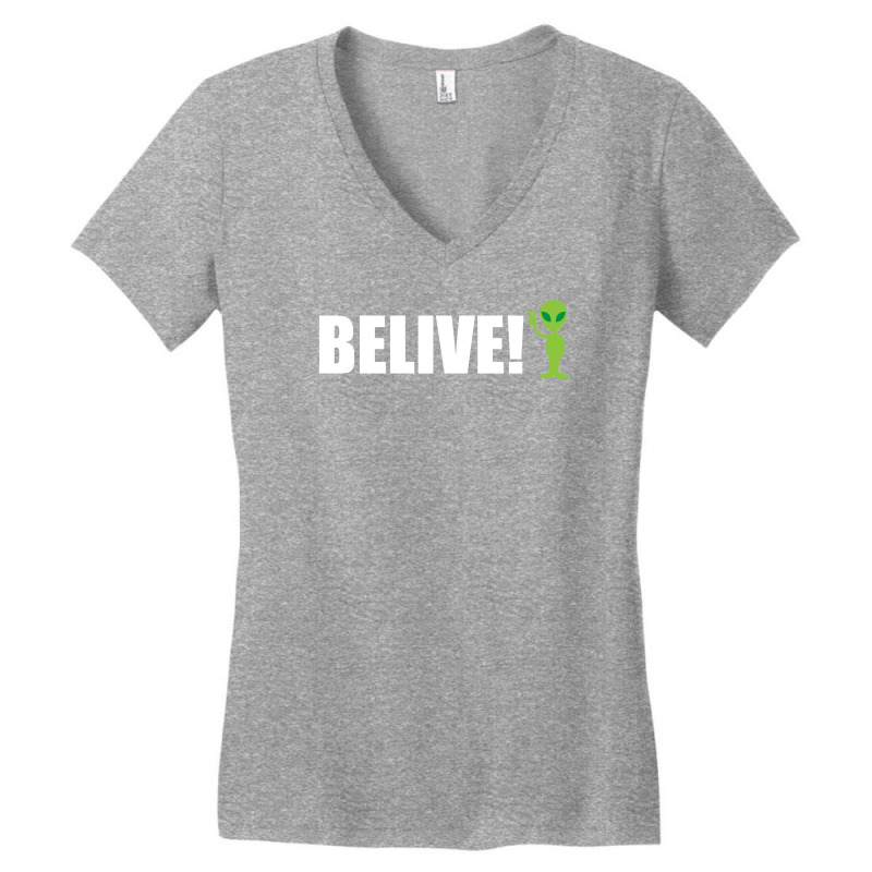 Believe Alien Women's V-Neck T-Shirt by Dony_store | Artistshot