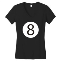 Black Eight Billiards Women's V-neck T-shirt | Artistshot