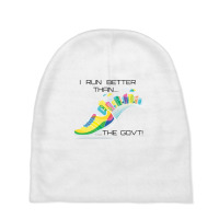 Run 1 Transparent Text 1 Baby Beanies | Artistshot