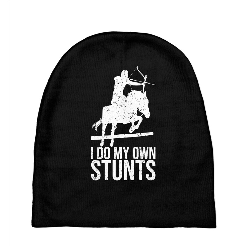 I Do My Own Stunts Shirt Mounted Archery Horse Archer T Shirt Baby Beanies by longduong89 | Artistshot