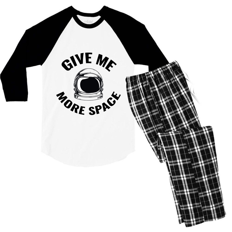 Astronaut - Give Me More Space Men's 3/4 Sleeve Pajama Set | Artistshot