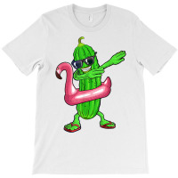 Dabbing Cucumber Pickle Flamingo Float Summer Tropical Fruit T Shirt T-shirt | Artistshot