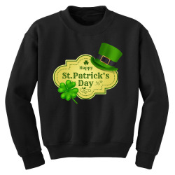 leaf green st patricks day hat Youth Sweatshirt | Artistshot