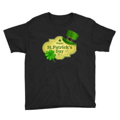 Leaf Green St Patricks Day Hat Youth Tee Designed By Juice Tees