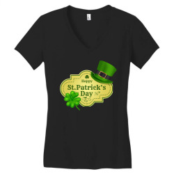 leaf green st patricks day hat Women's V-Neck T-Shirt | Artistshot