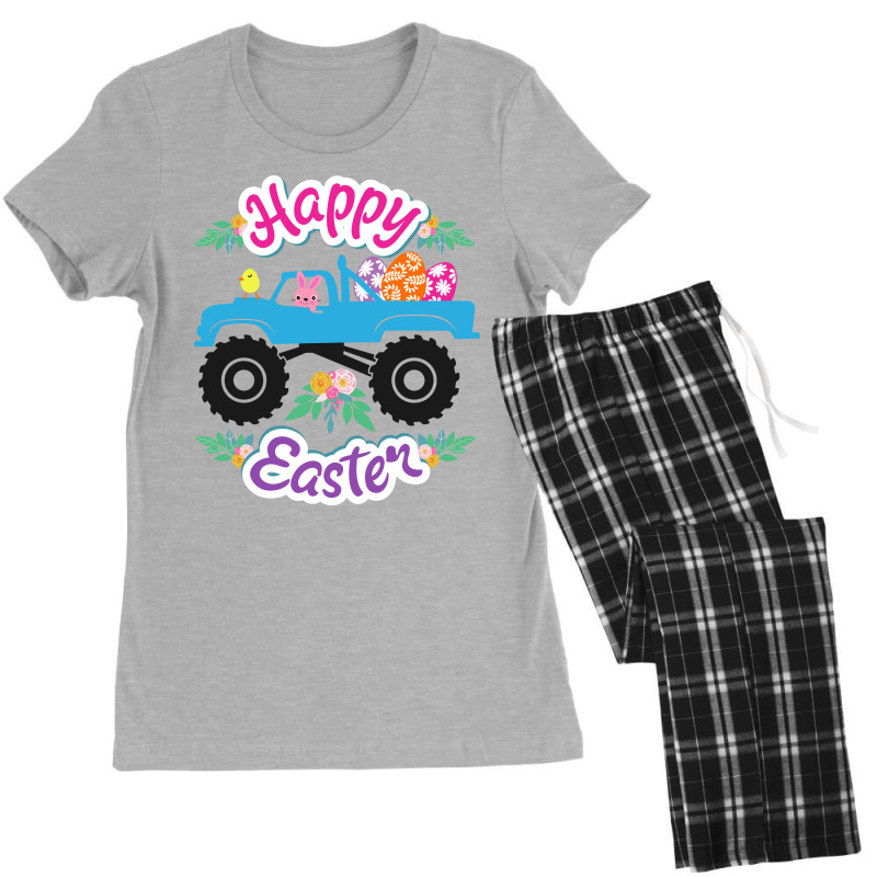 Truck Bunny Egg Happy Easter Day Women's Pajamas Set by CarambaArt | Artistshot