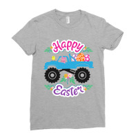 Truck Bunny Egg Happy Easter Day Ladies Fitted T-shirt | Artistshot