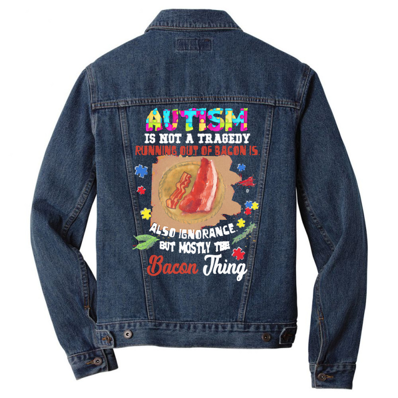 Autism Day 2021 Gift T  Shirt Autism Is Not Tragedy Running Out Of Bac Men Denim Jacket by abelwisoky990 | Artistshot