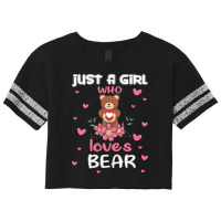 Bear Just A Girl Who Loves Bearfunny Bear Lover Girl 27 Forest Scorecard Crop Tee | Artistshot