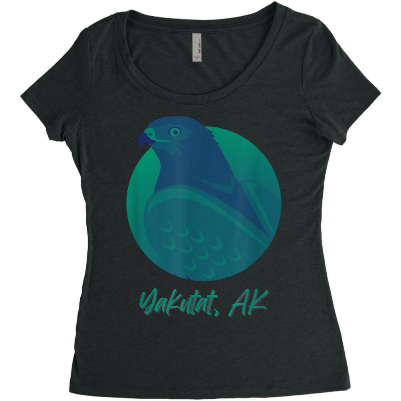 Yakutat Ak Osprey Sea Green Raptor Ocean Bird T Shirt Women's Triblend Scoop T-shirt by WarnekeRashae | Artistshot