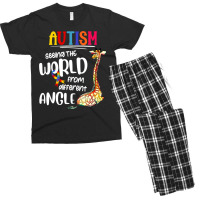 Autism Autistic Giraffe Autism Seeing The World From Different Angle 6 Men's T-shirt Pajama Set | Artistshot