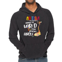 Autism Autistic Giraffe Autism Seeing The World From Different Angle 6 Vintage Hoodie | Artistshot