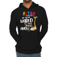 Autism Autistic Giraffe Autism Seeing The World From Different Angle 6 Lightweight Hoodie | Artistshot