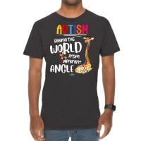 Autism Autistic Giraffe Autism Seeing The World From Different Angle 6 Vintage T-shirt | Artistshot