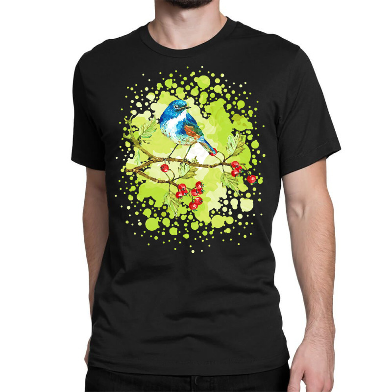 Birds Illustration T  Shirtbird T  Shirt (62) Classic T-shirt by halvorsonlibby58 | Artistshot