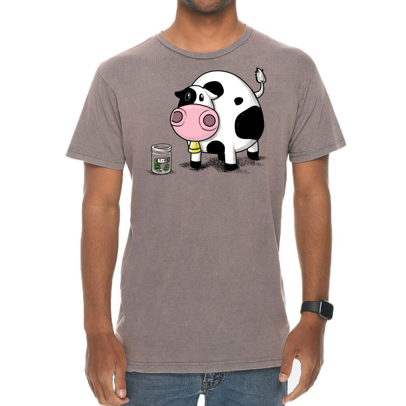 Custom Cow Tipping Vintage T-shirt By 