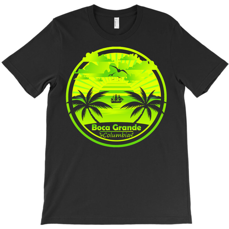 Boca Grande T  Shirt Boca Grande Beach Colombia, Palm Trees Sunset Sum T-Shirt by halvorsonlibby58 | Artistshot