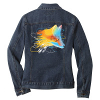 Foxes T  Shirtspace Fox T  Shirt Ladies Denim Jacket | Artistshot