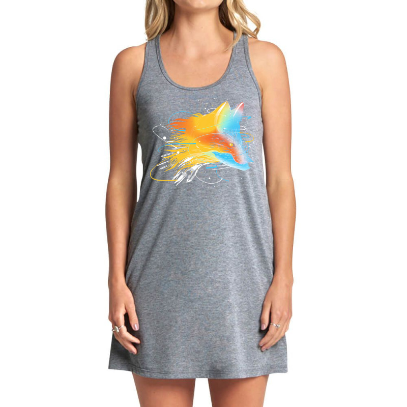 Foxes T  Shirtspace Fox T  Shirt Tank Dress by abelwisoky990 | Artistshot