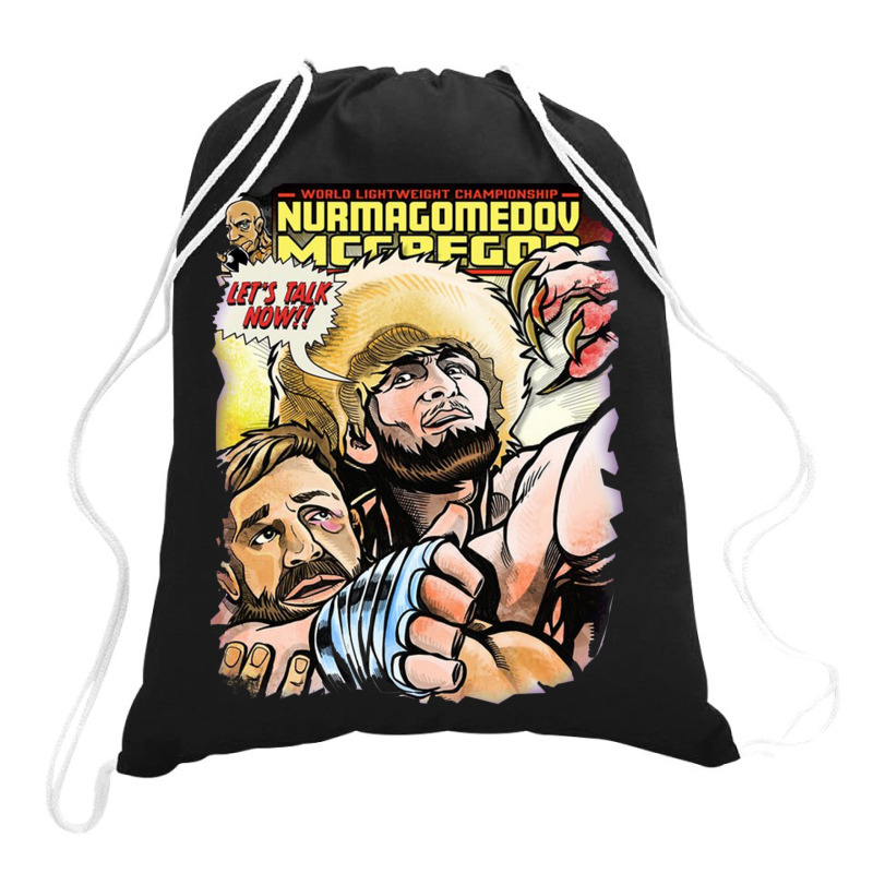 Khabib Lets Talk Now Drawstring Bags | Artistshot