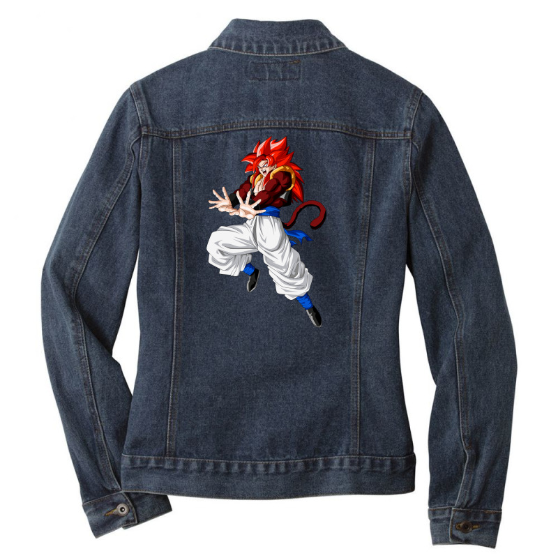 Super Saiyan 4 Son Goku Ladies Denim Jacket by bayuniaga | Artistshot