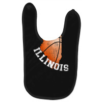 Illinois Is The Fight Illini State. Illinois Il Basketball Baby Bibs | Artistshot