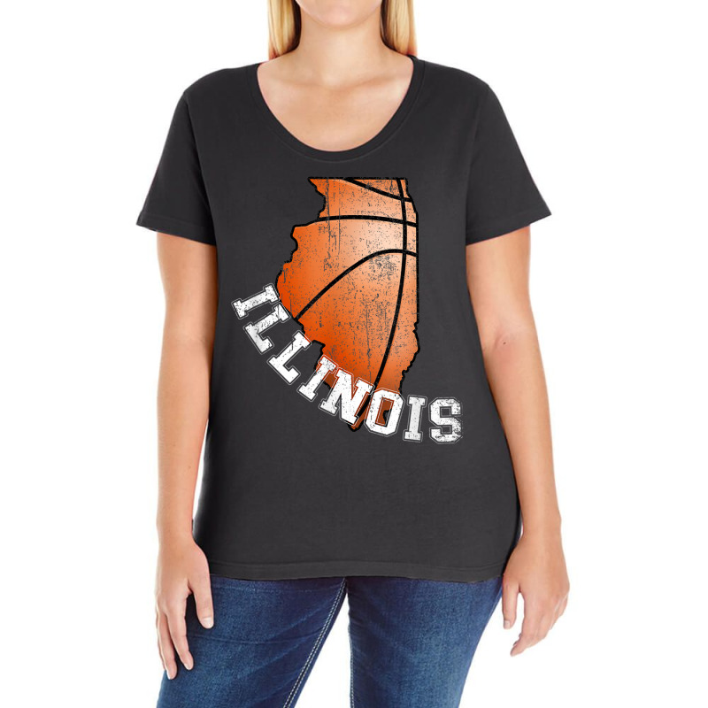 Illinois Is The Fight Illini State. Illinois Il Basketball Ladies Curvy T-Shirt by new121 | Artistshot