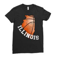 Illinois Is The Fight Illini State. Illinois Il Basketball Ladies Fitted T-shirt | Artistshot