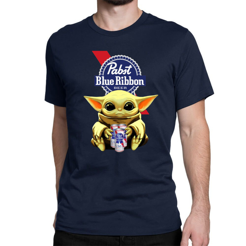 Baby Yoda Hugs Pabst Blue Ribbon Beer Classic T-shirt | Artistshot