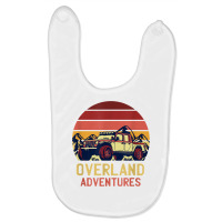 Overland Adventures Retro Vintage Sunset 4x4 Car Off Road T Shirt Baby Bibs | Artistshot